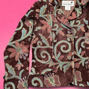 Stanley Blacker vintage embroidered tapestry jacket boho hippie fairy